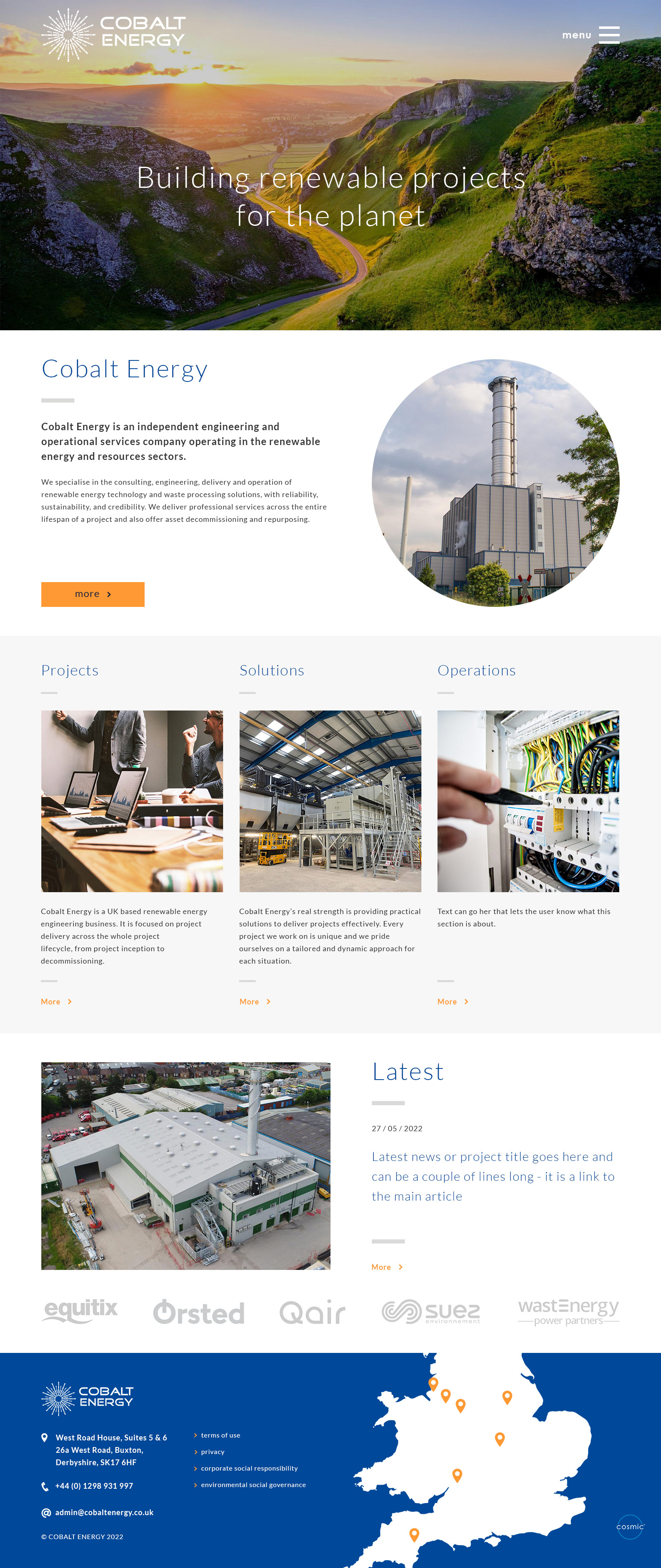 Colbalt Energy - White Map