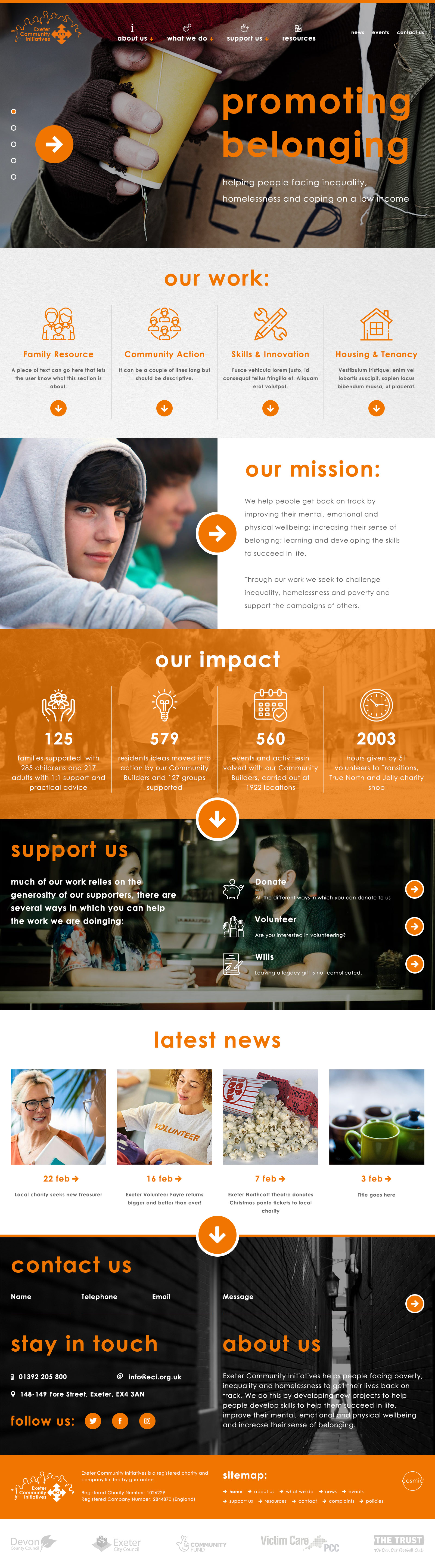 Exeter Community Initiatives - Design 2